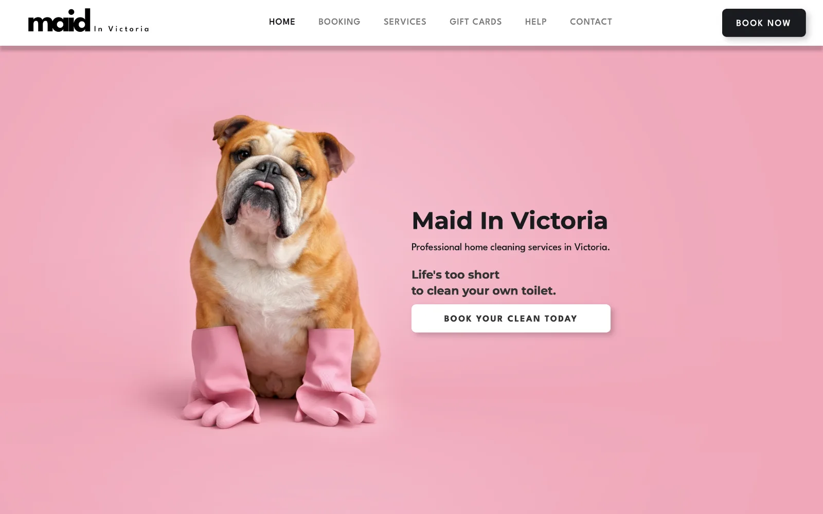 Maid in Victoria website